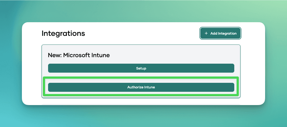 Click Authorize Intune in the Pult Dashboard