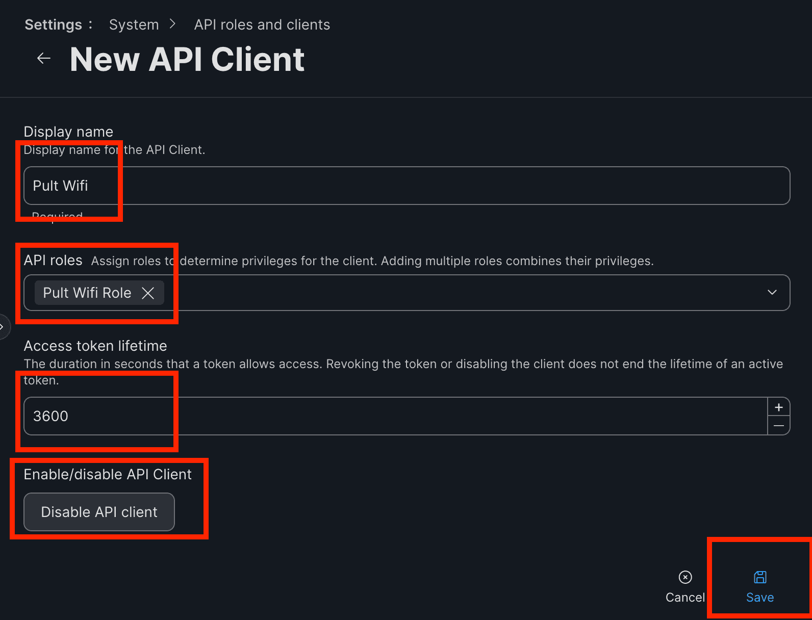 Enable the API client