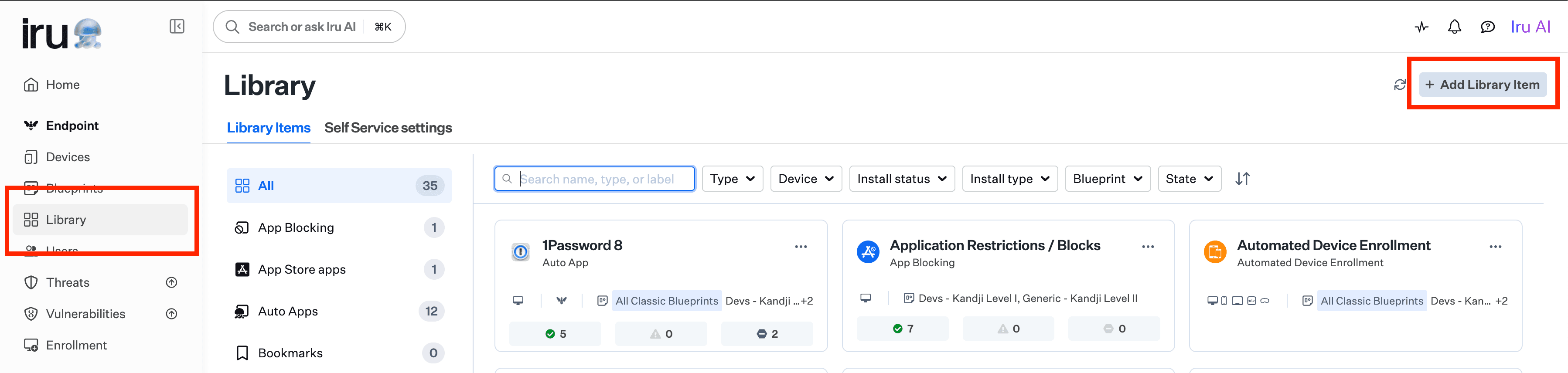 Navigate to Library and click Add Library Item